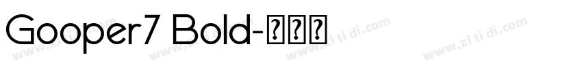 Gooper7 Bold字体转换